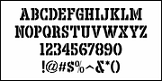 Handmade Stencil JNL, a Slab Serif Font by Jeff Levine Fonts (Thumbnail 3 of 5)