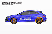 2026 Sport Performance Hatchback Set, an Advertising Mockup by Halal Graphic Studio (Thumbnail 7 of 12)