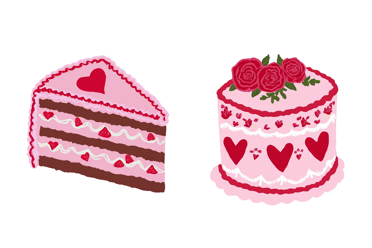 Valentine's Day Cake clipart, an Illustration by Designworld (Photo 4 of 5)