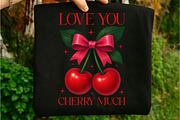 Coquette Valentine Love You Cherry M, an Illustration by Libby Wishes (Thumbnail 6 of 7)