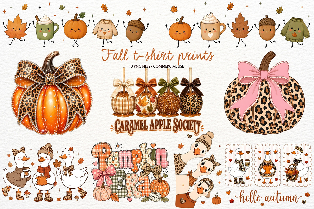Fall Tshirt Prints Silly Goose Png, a Seasonal Illustration by SugarCloudStudioArt (Photo 1 of 5)