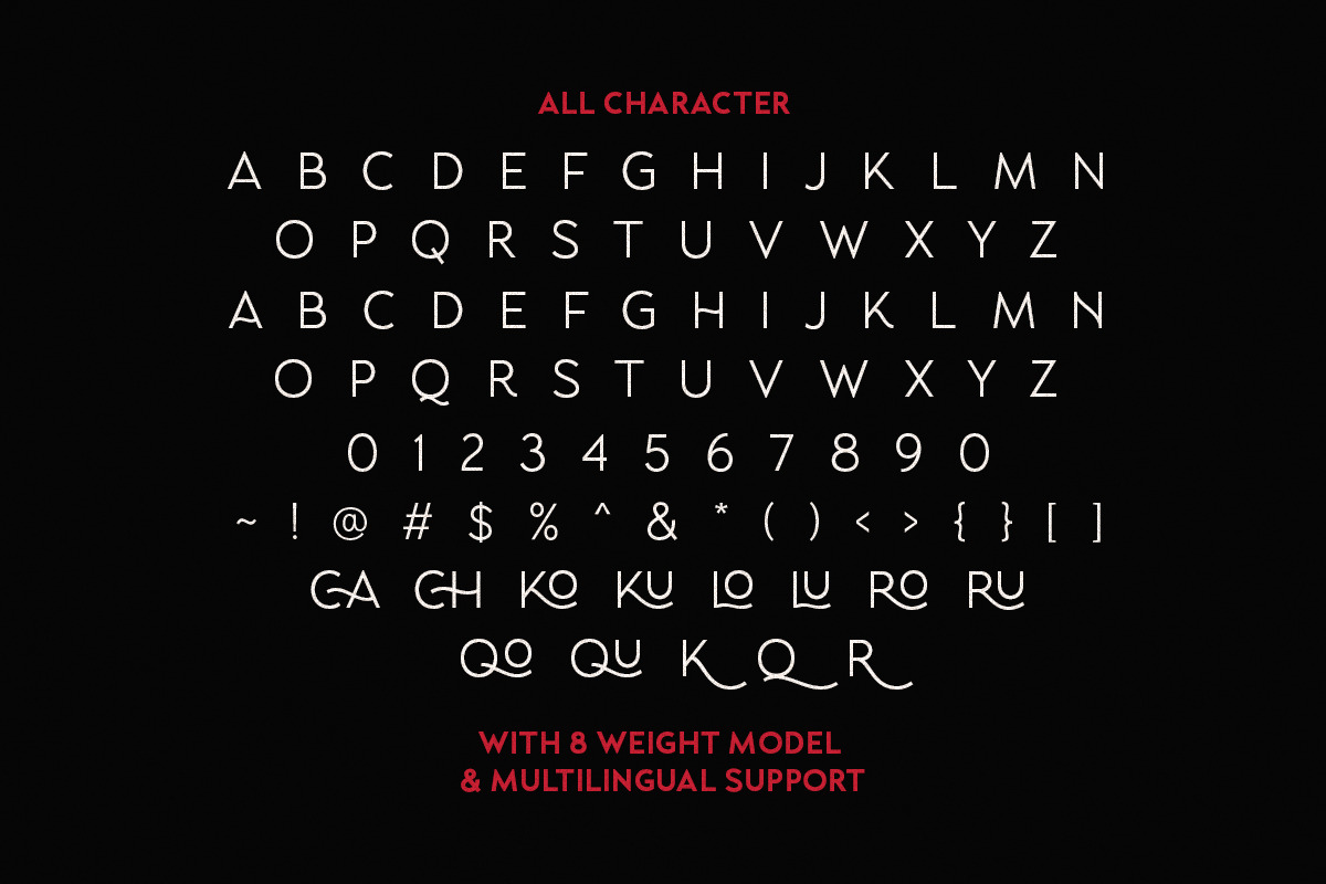 Glorich - Stylish Sans (8 FONTS), a Sans Serif Font by Sarid Ezra (Photo 12 of 12)