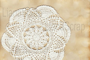 24 Vintage Lace On Tea Dyed Papers