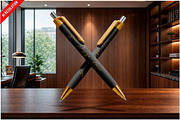 Ballpoint Pen Background PSD, a Pens & Pencil Mockup by Bruno's Shop (Thumbnail 1 of 3)