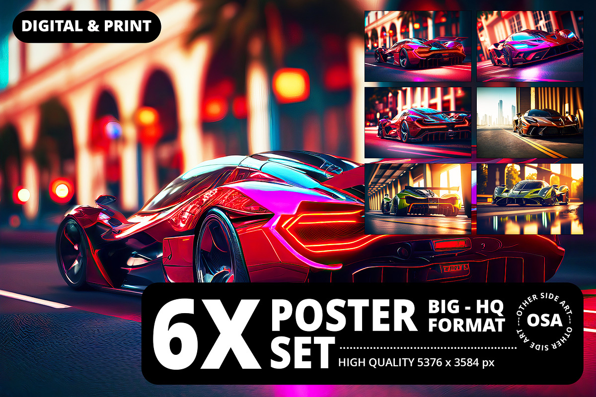 Supercar in the City Illustration, a Wallpaper Graphic by Other Side Art (Photo 1 of 8)