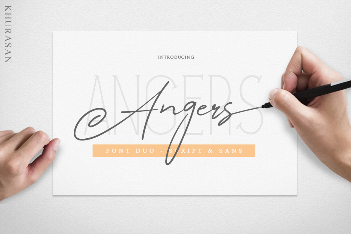 Angers Script Font Duo