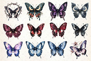 Gothic Spring Butterfly Clipart, an Illustration by Dream Creation (Thumbnail 4 of 5)