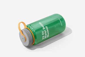 Wide Mouth Water Bottle Mockup Vol.1