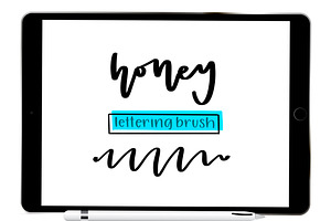 Honey Procreate Lettering Brush