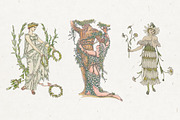 Vintage Floral Women in Art Nouveau, a Person Illustration by Patterns for Dessert (Thumbnail 6 of 9)