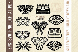 Tribal Mask - Shapes Symbol SVG