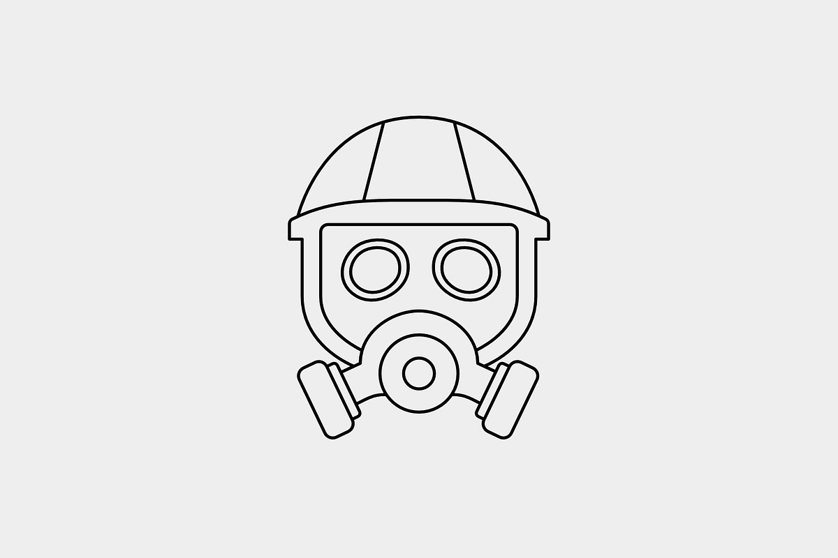 Gas mask, an Outline Icon by Jordy