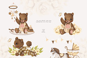 Bear and His Toys Animals Watercolor, an Animal Illustration by ViktoriyaD (Thumbnail 5 of 9)