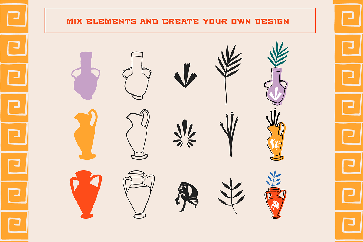 Ancient Greece. Antique vector set, a Decorative Illustration by PixelAesthetic (Photo 10 of 12)