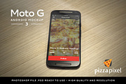 Mockup Moto G Easy Android Mockup 3, an iPhone Mockup by Pizza Pixel (Thumbnail 1 of 5)