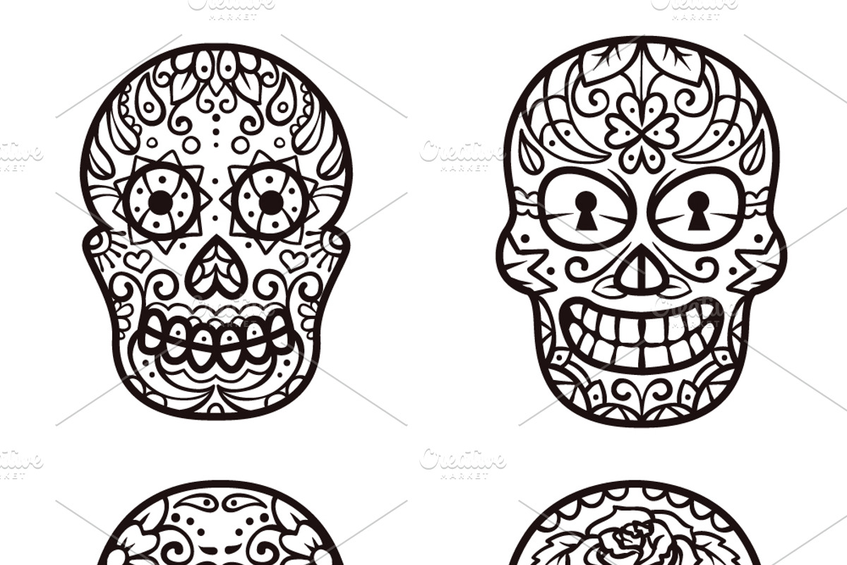 Day of the Dead Sugar Skull Set, an Illustration by RalucaGheorghe (Photo 3 of 4)