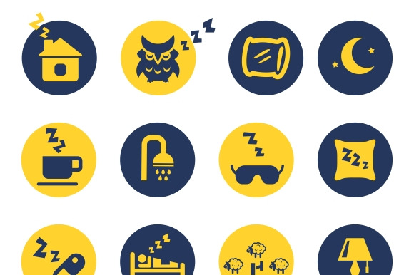 Sleep And Insomnia Icons