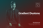 50 Gradient Duotone Effects, an Action Add-On by Mint Actions (Thumbnail 1 of 12)