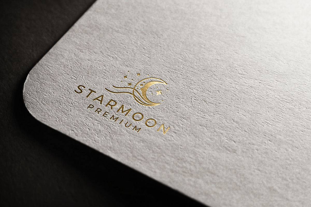 elegant crescent moon and star logo, a Branding & Logo Template by mouze_art (Photo 3 of 3)