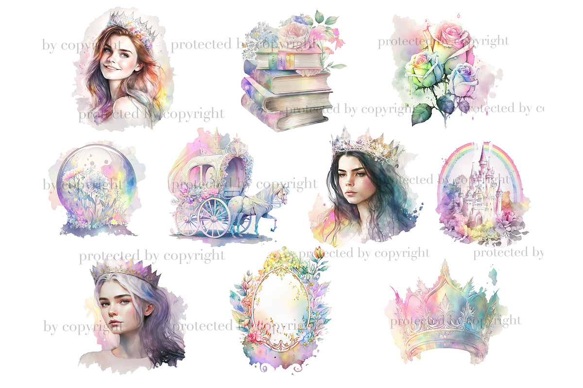 Pastel Princess Watercolor, a Person Illustration by GlamArtZhanna (Photo 2 of 5)