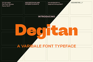 Degitan, a Sans Serif Font by Propertype
