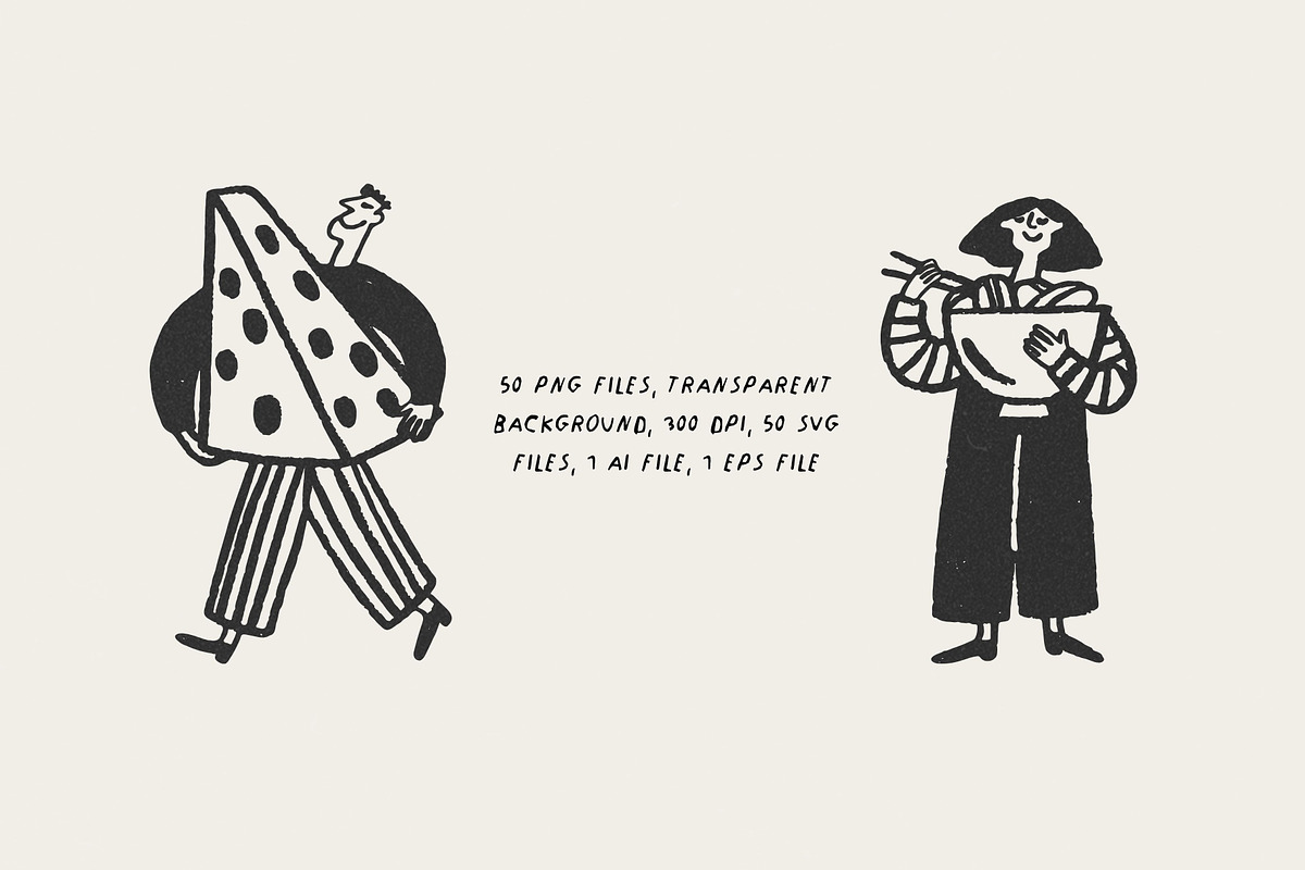 Food, Plates & People: 50 Characters, a Food Illustration by Veyla (Photo 9 of 14)