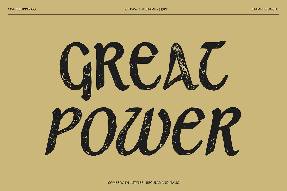 CS Rawline Stamp, a Sans Serif Font by Craft Supply Co. (Photo 3 of 8)