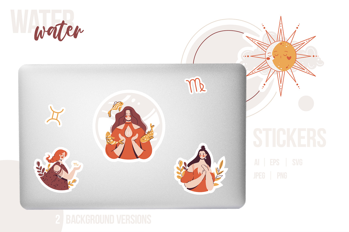Zodiac Girls Illustration set, a Person Illustration by Frizenasya (Photo 5 of 10)