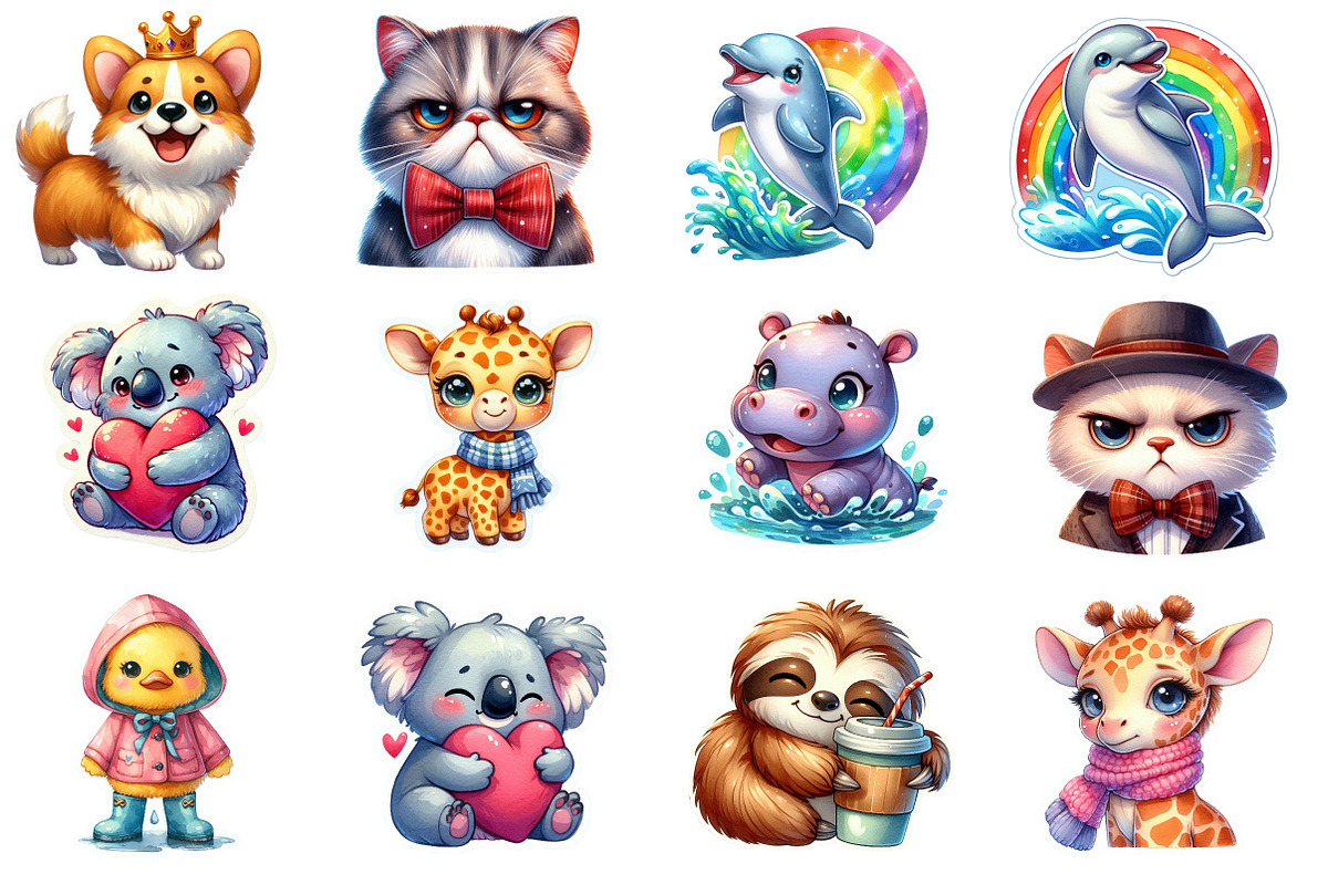 Animals Stickers clipart, an Animal Illustration by Designworld (Photo 2 of 5)