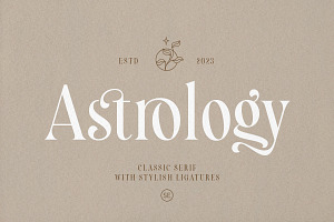 Astrology - Stylish Ligature Serif