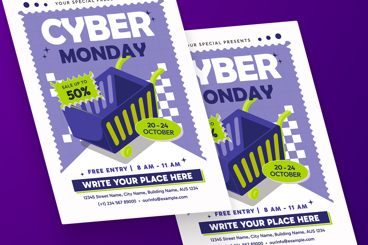 Cyber Monday Flyer, a Flyer Template by MMPixelCraft (Photo 2 of 6)
