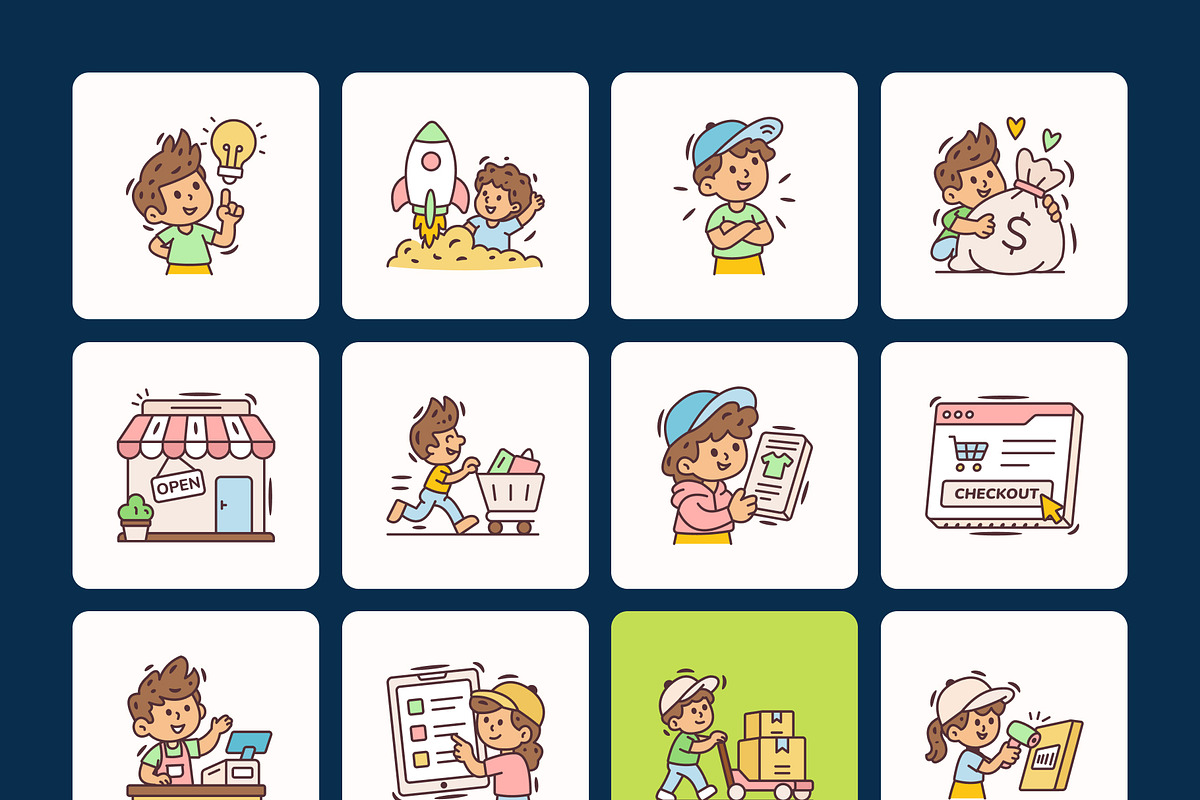 300 Business Flat Icons, an Emoji Icon by Prosymbols (Photo 14 of 15)