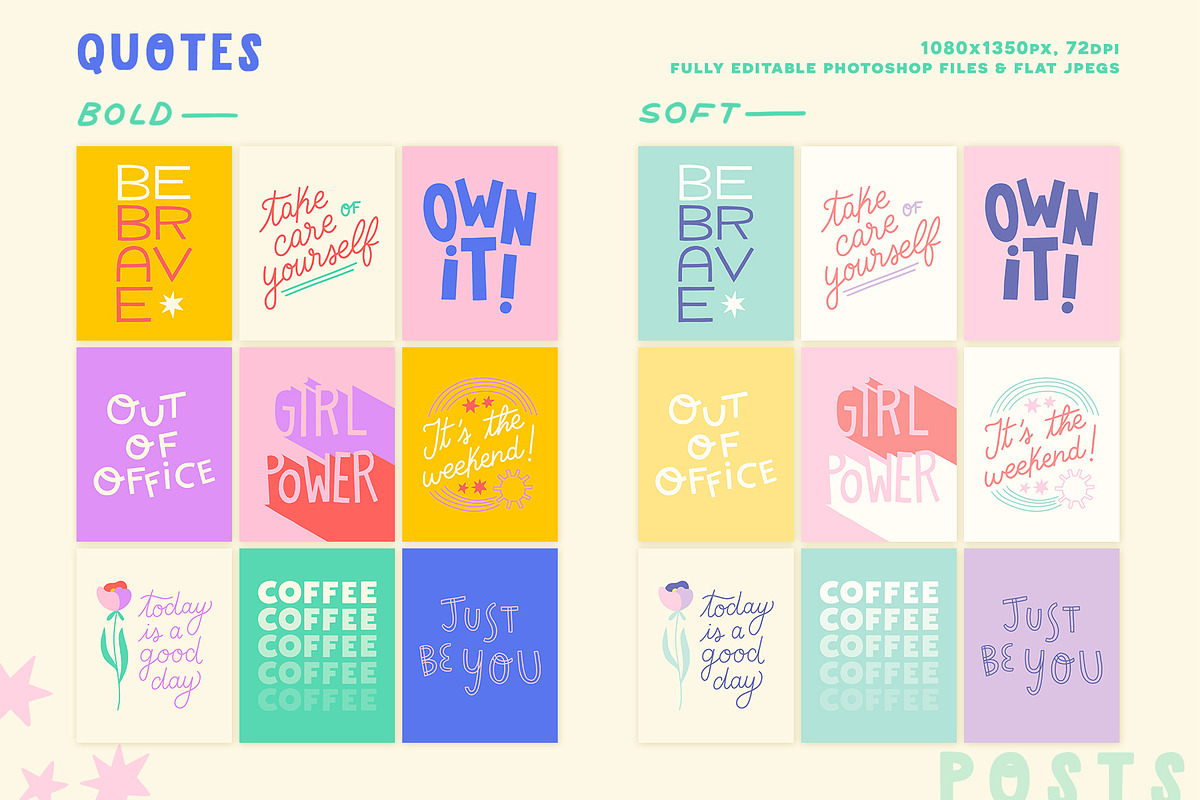 Fun Instagram Templates - Photoshop, a Social Media Template by Carole Chevalier (Photo 14 of 17)