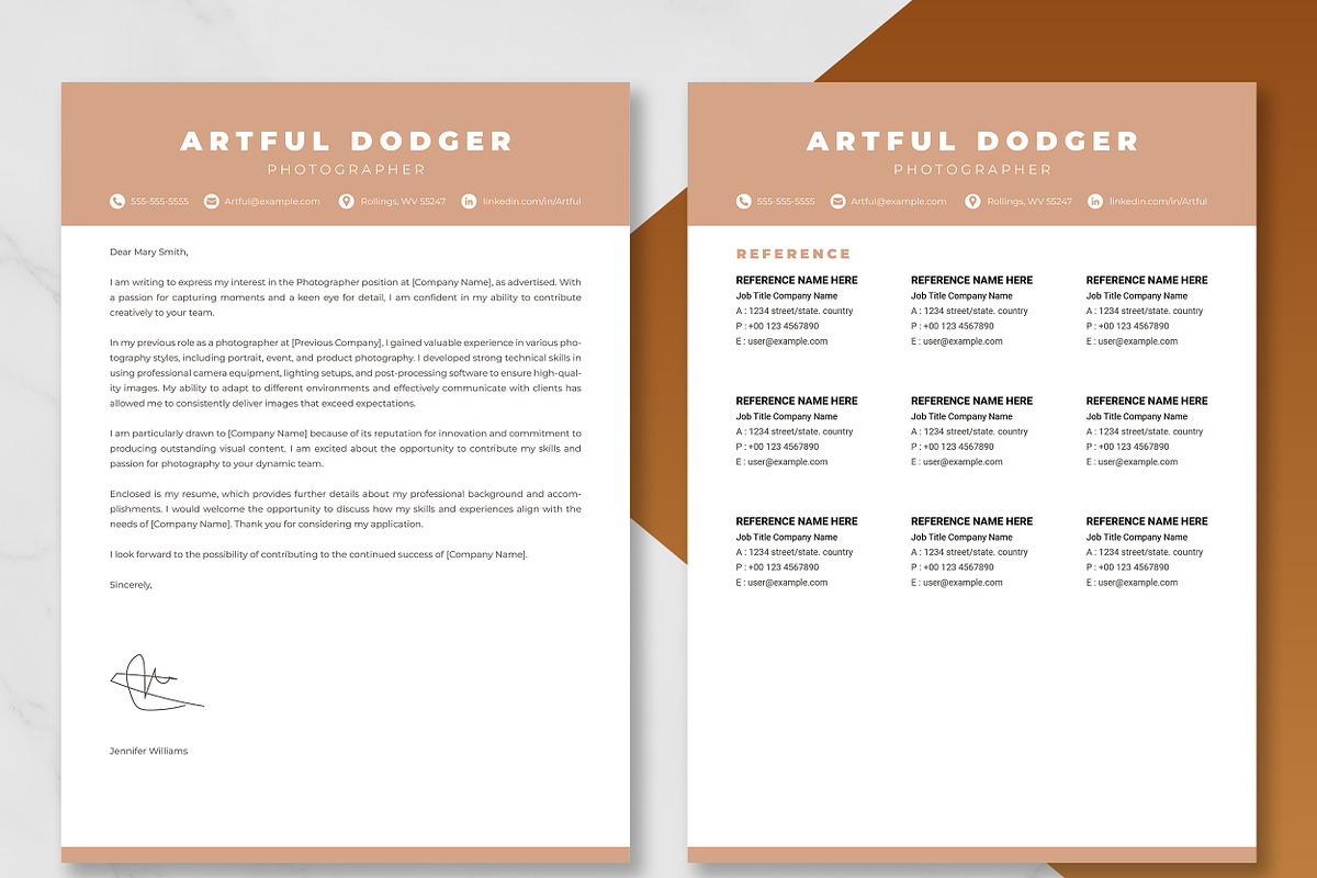 Photographer Resume Template, a Resume Template by ResumeInventor (Photo 4 of 9)