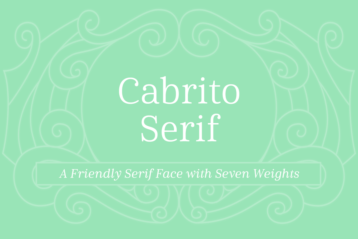 Cabrito Serif, a Serif Font by insigne (Photo 1 of 5)