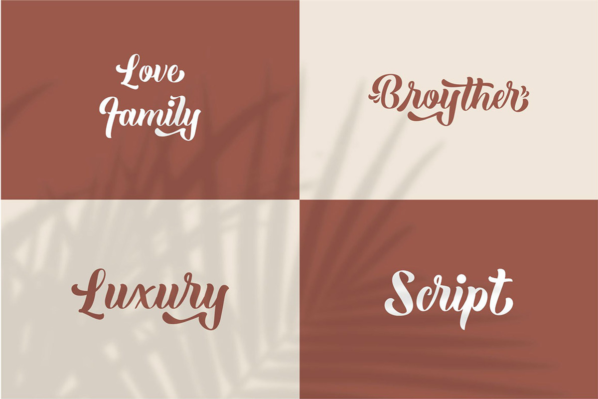 Broyther - Luxury Bold Script, a Script Font by Idea Studio (Photo 10 of 10)