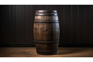 aging oak wine barrel ai generated, an Industrial Photo by pikepicture