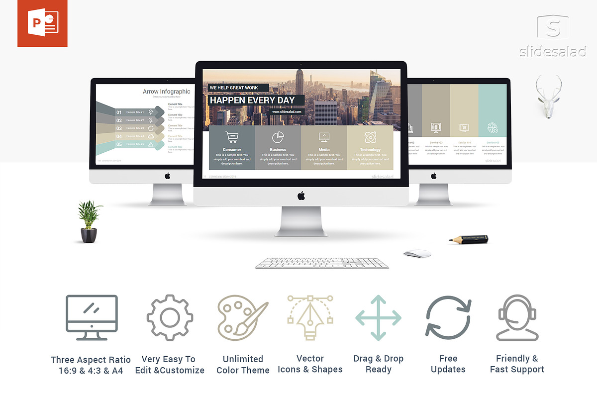 Modern Company Profile PowerPoint, a Presentation Template by SlideSalad (Photo 3 of 37)