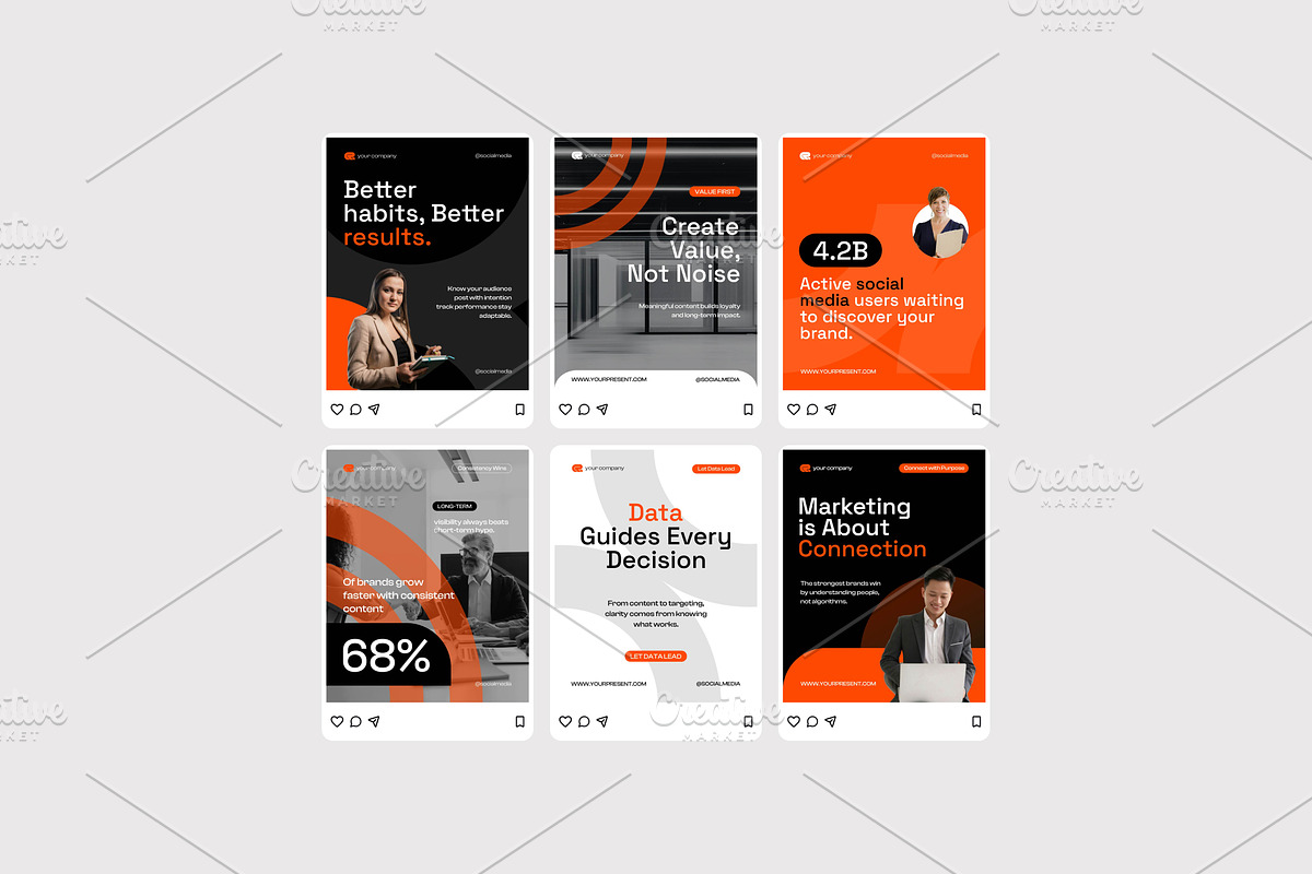 Marketing Growth Data - Instagram, a Social Media Template by Izdihaar_Studio (Photo 4 of 4)
