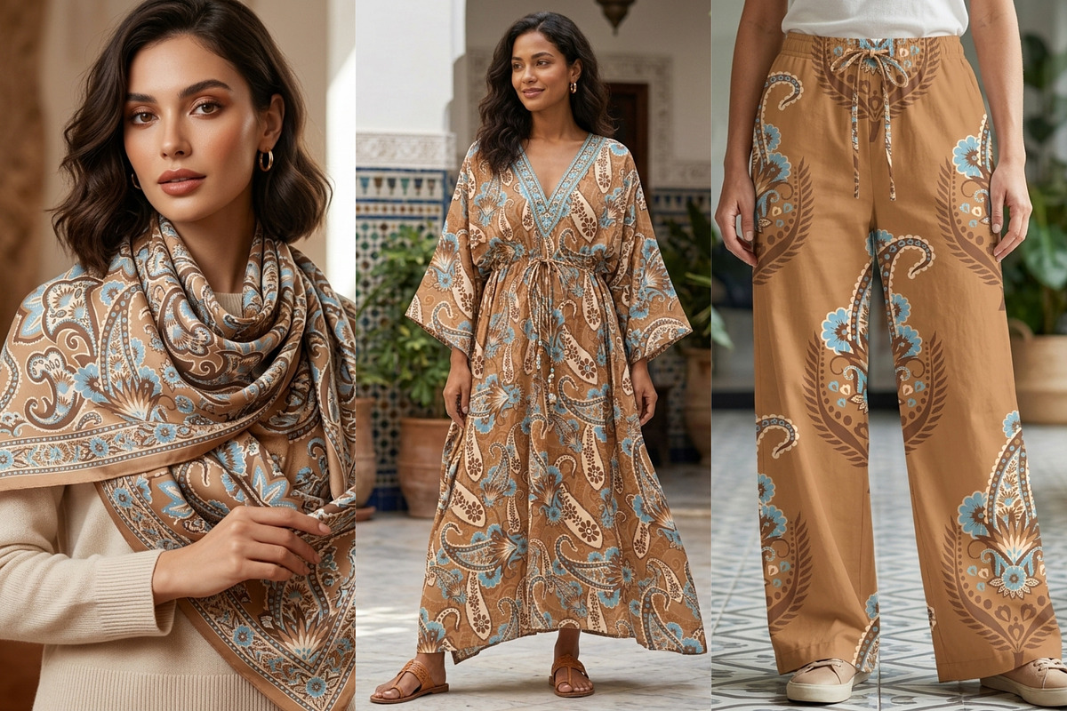 Earth Tone Paisley Patterns, a Pattern Graphic by ThaiByGaew (Photo 3 of 3)