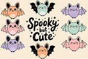 Pastel Bats Clipart & Vector, an Illustration by Printable Pretty Studio (Thumbnail 2 of 3)