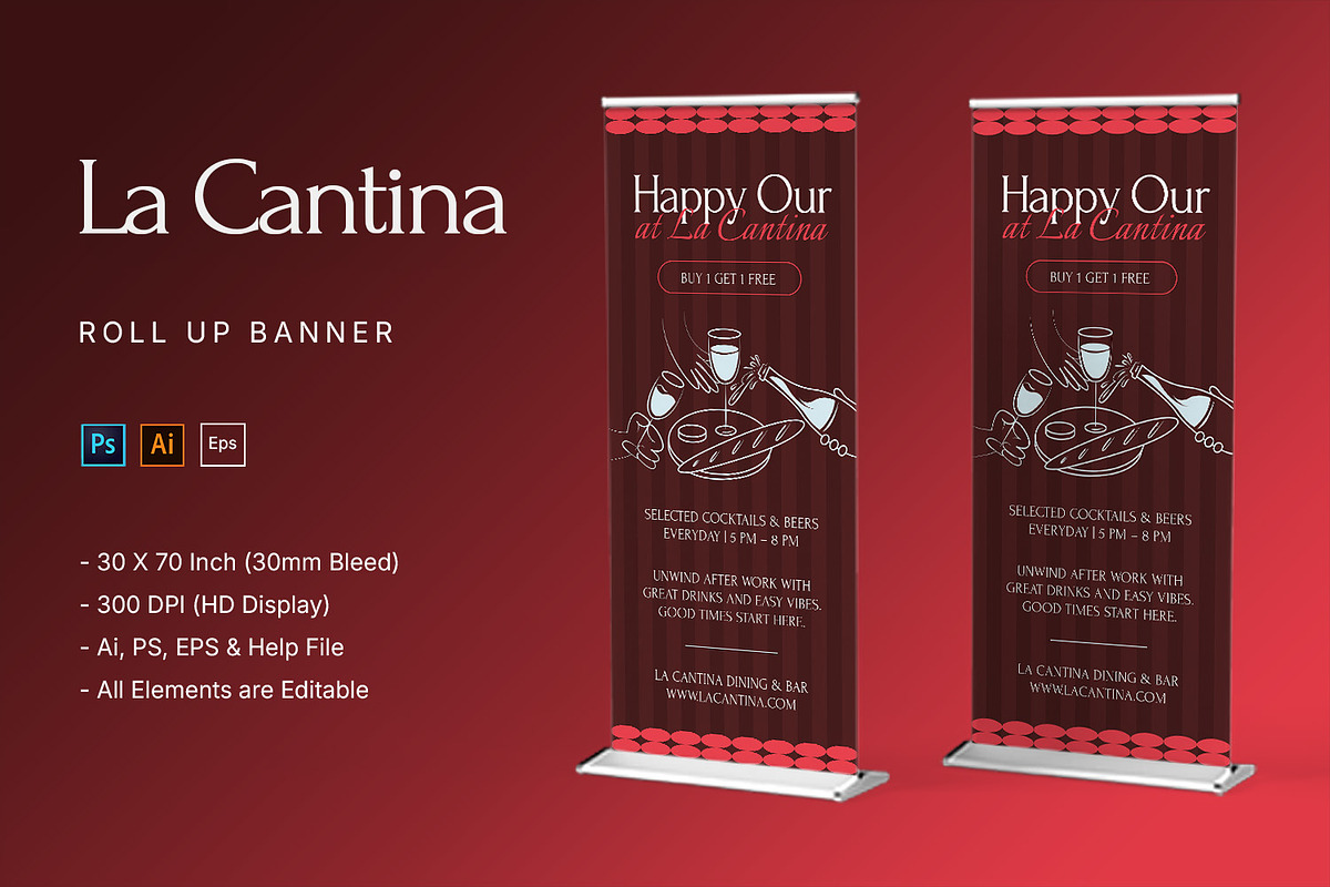 La Cantina - Roll Up Banner, a Card Template by StreaksideStd (Photo 1 of 3)