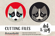 SVG DXF cut file portrait raccoon, an Illustration by kaeselotti (Thumbnail 1 of 2)