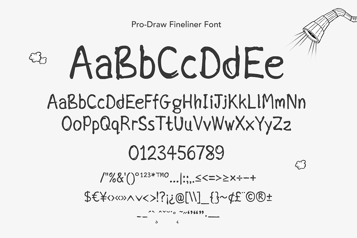 Pro-Draw Fineliner Handwritten Font, a Sans Serif Font by Drawn By My Actual Hand (Photo 2 of 6)