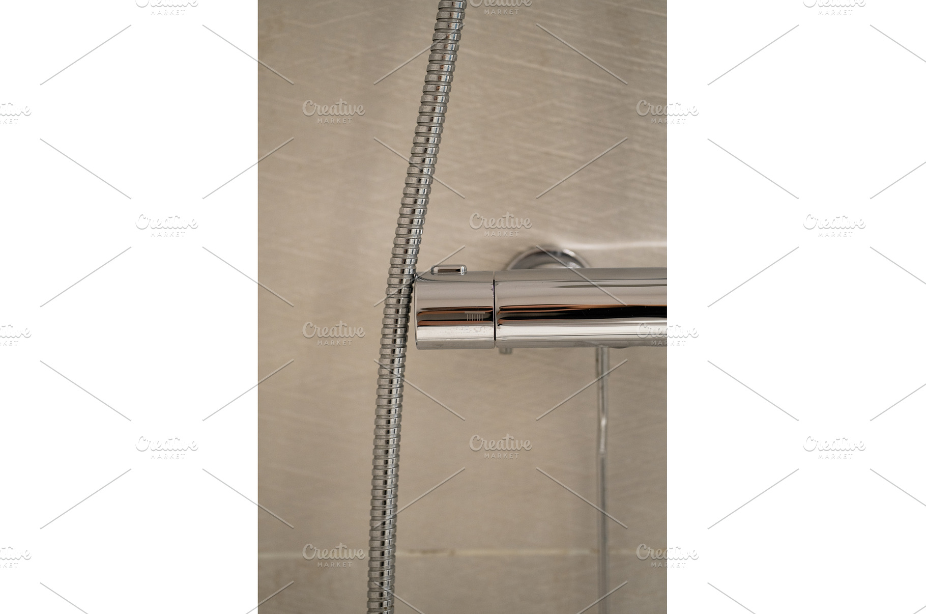 Chrome thermostat shower mixer with, an Architecture Photo by volodymyrshtun13795