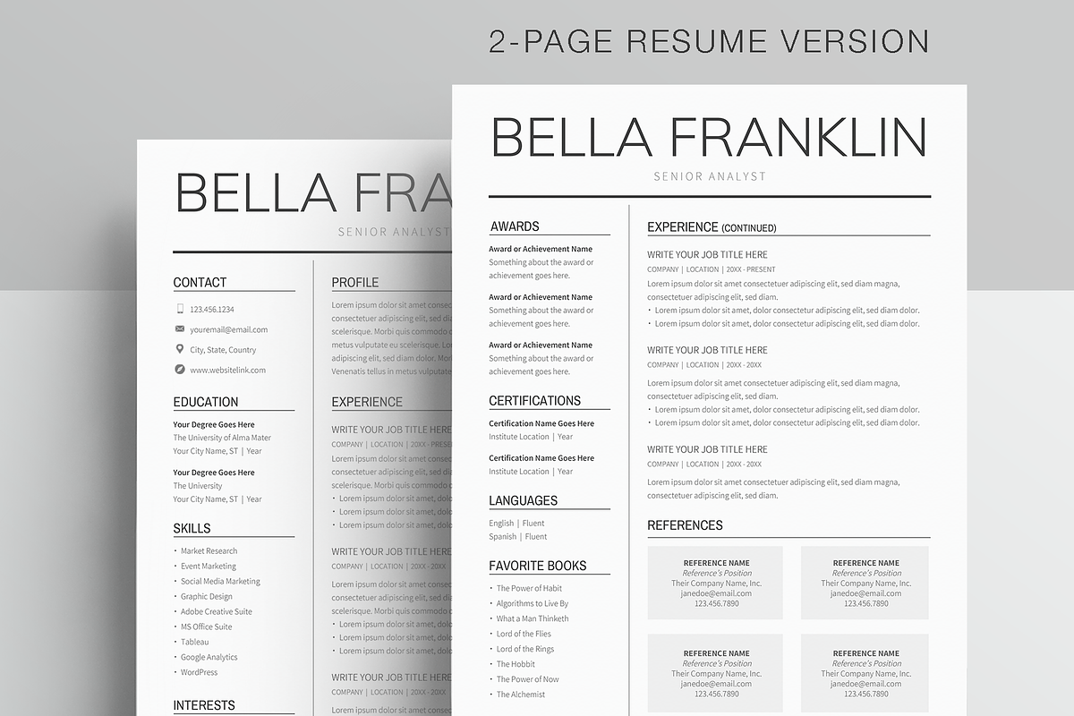 Google Docs Resume Template, a Resume Template by MioDocs