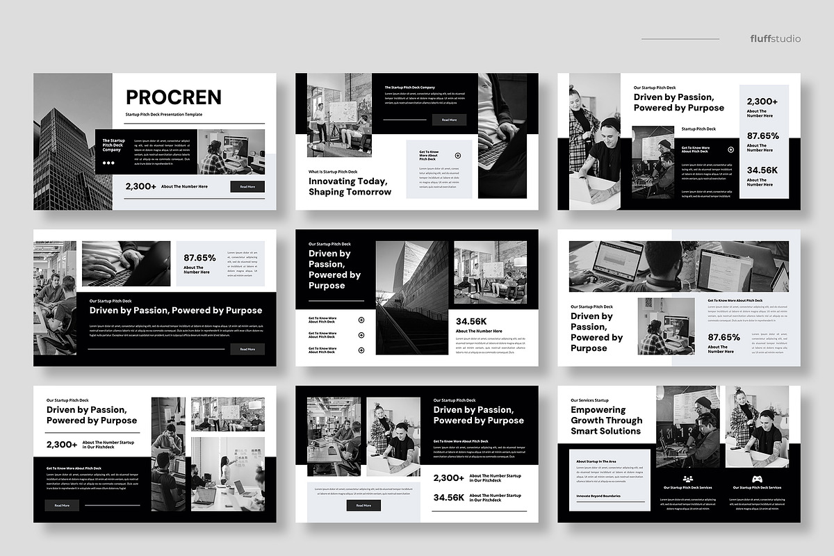 Startup Pitch Deck Google Slides, a Presentation Template by fluffstudio (Photo 2 of 4)