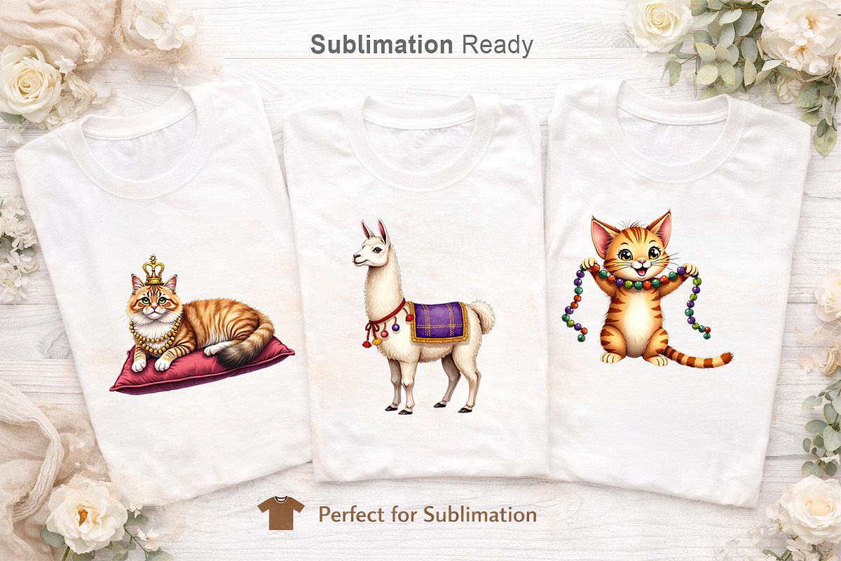Watercolor Mardi Gras Animal Clipart, an Animal Illustration by Artnoy (Photo 5 of 8)