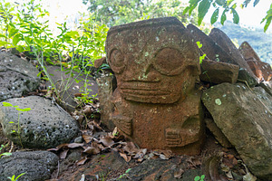 Tiki statue in the old cemetery of Atuona, Hiva Oa, French Polyn, an Architecture Photo by GoodGoods