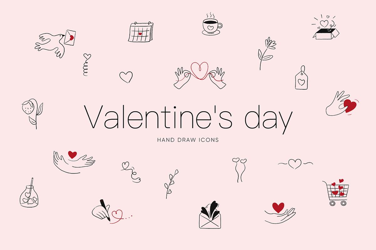 Valentine's day hand drawn icon, an Outline Icon by Poturemskaya.design (Photo 1 of 5)